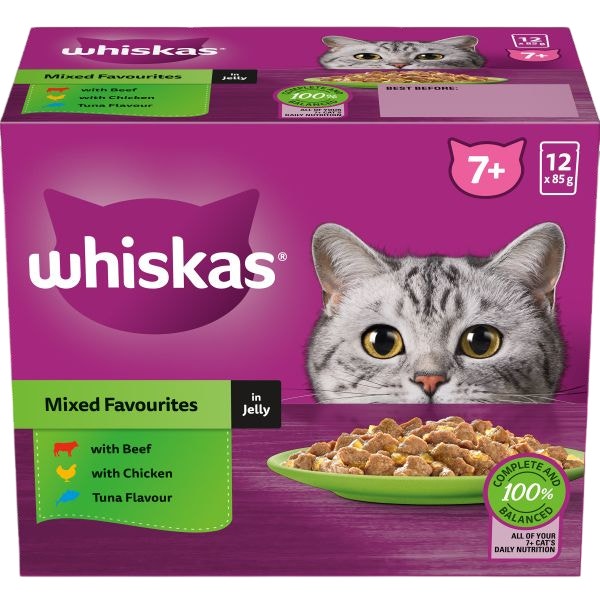 Whiskas Senior 7+ years Mixed Favourites in Jelly