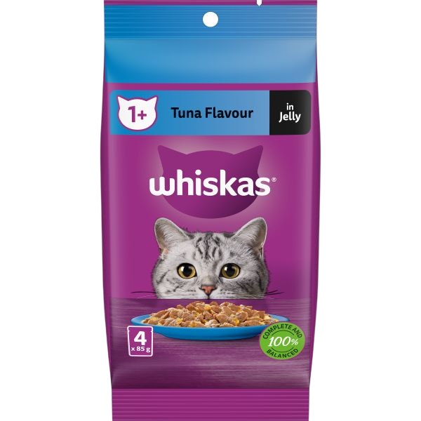 Whiskas wet cat food tuna flavour in jelly