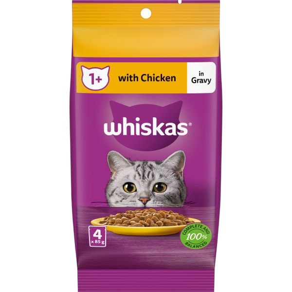 Whiskas wet cat food with chicken in gravy