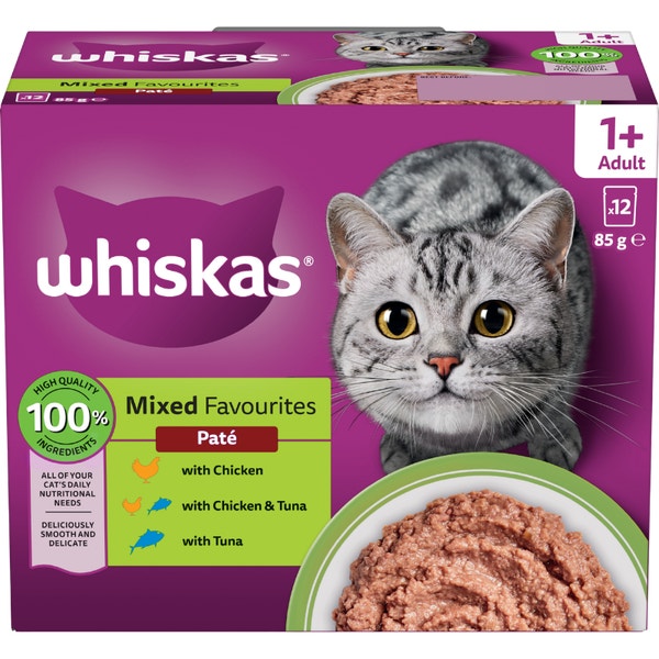 whiskas mixed favourites pate