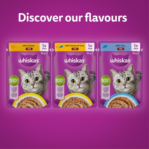 whiskas mixed favourites pate pouches