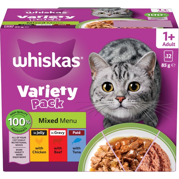 whiskas variety pack mixed menu