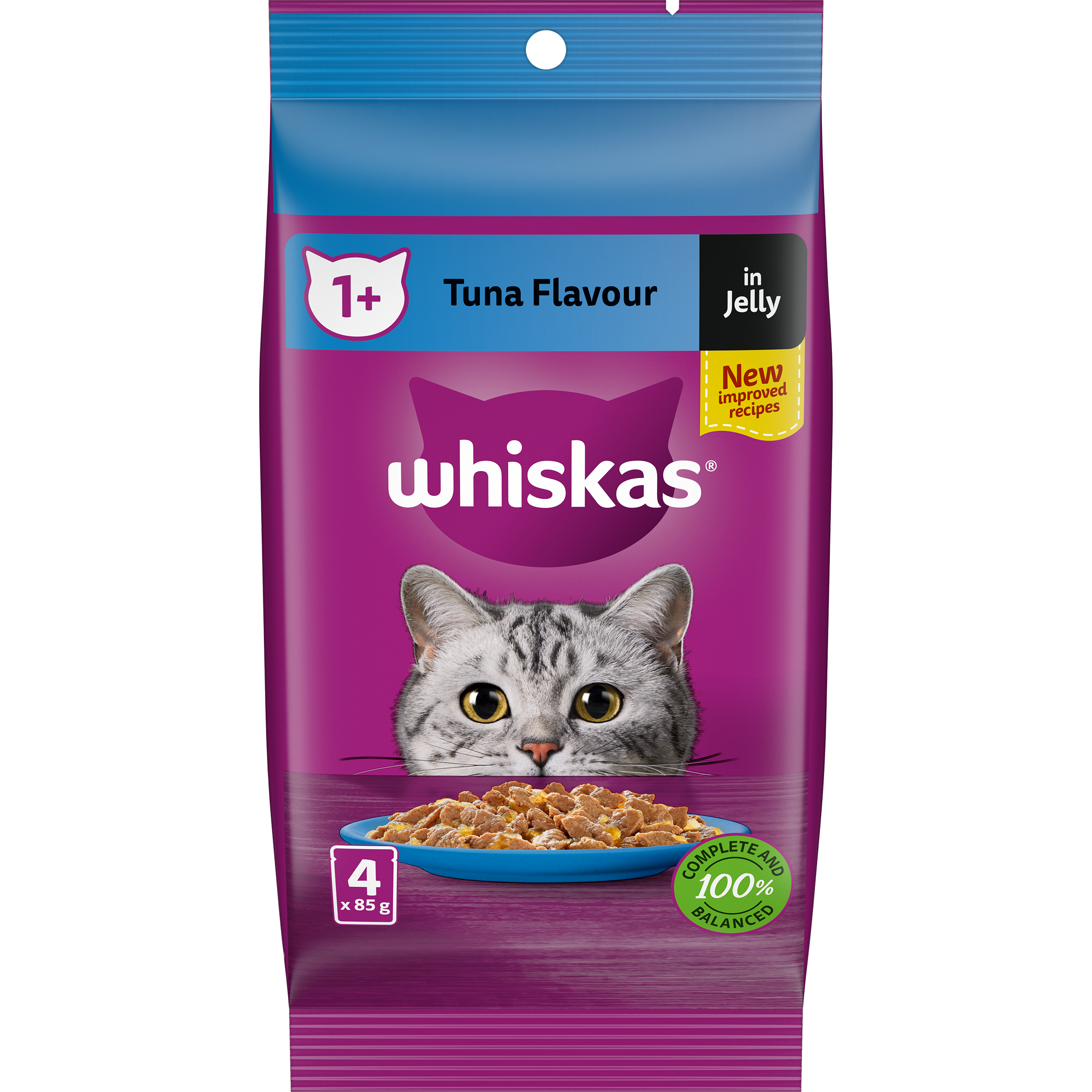 WHISKAS® Wet Cat Food With Tuna Flavour Favourites In Jelly x
